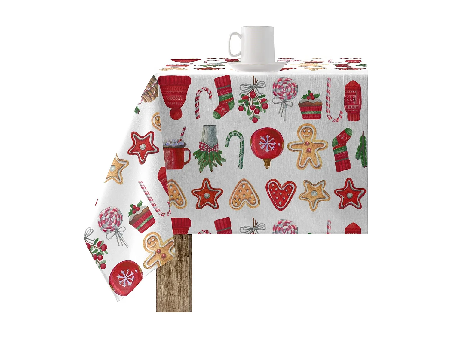 Nappe enduite anti-taches Merry Christmas 9 300x140 cm