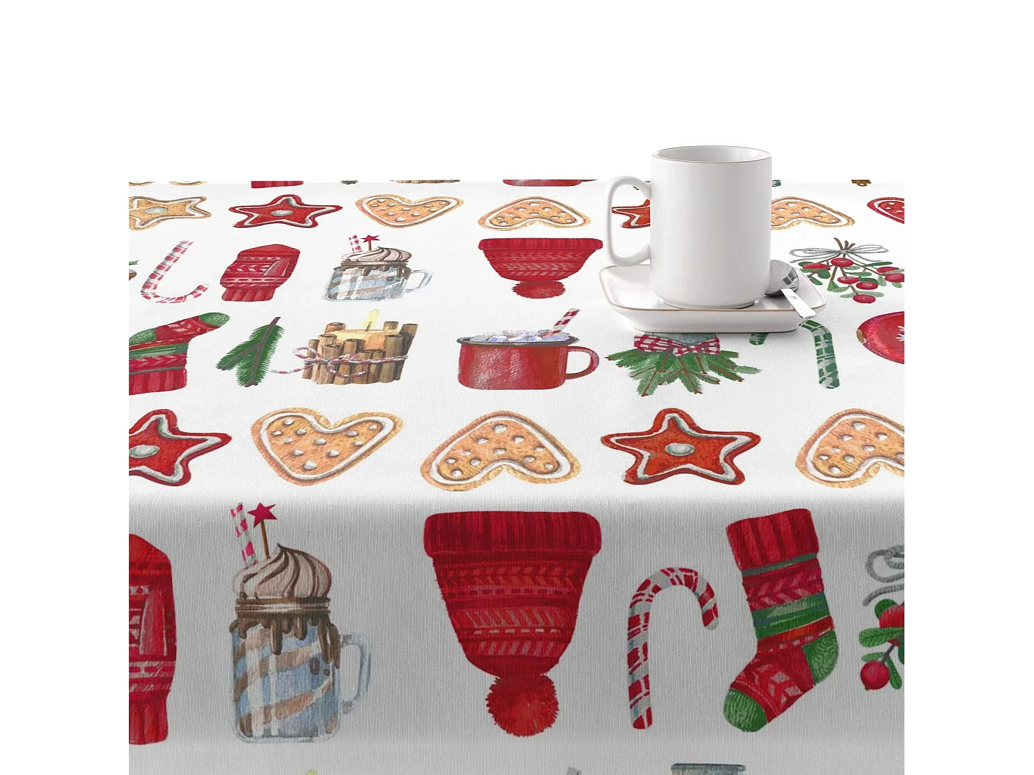 Nappe enduite anti-taches Merry Christmas 9 300x140 cm