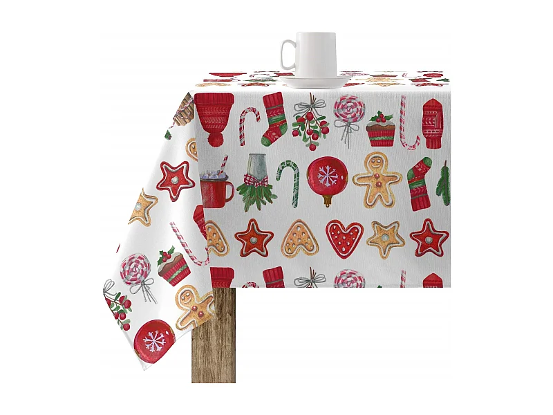 Nappe enduite anti-taches Merry Christmas 9 300x140 cm