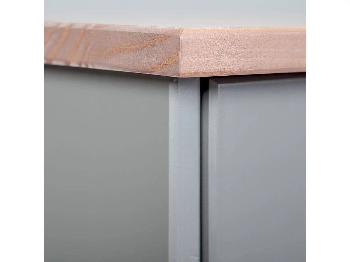 MELINA - Buffet 2 Portes 2 Tiroirs Coloris Gris