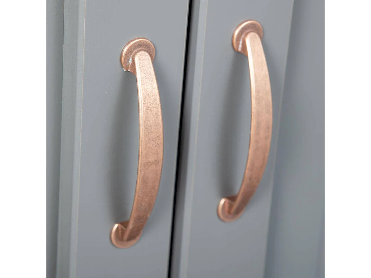 MELINA - Buffet 2 Portes 2 Tiroirs Coloris Gris