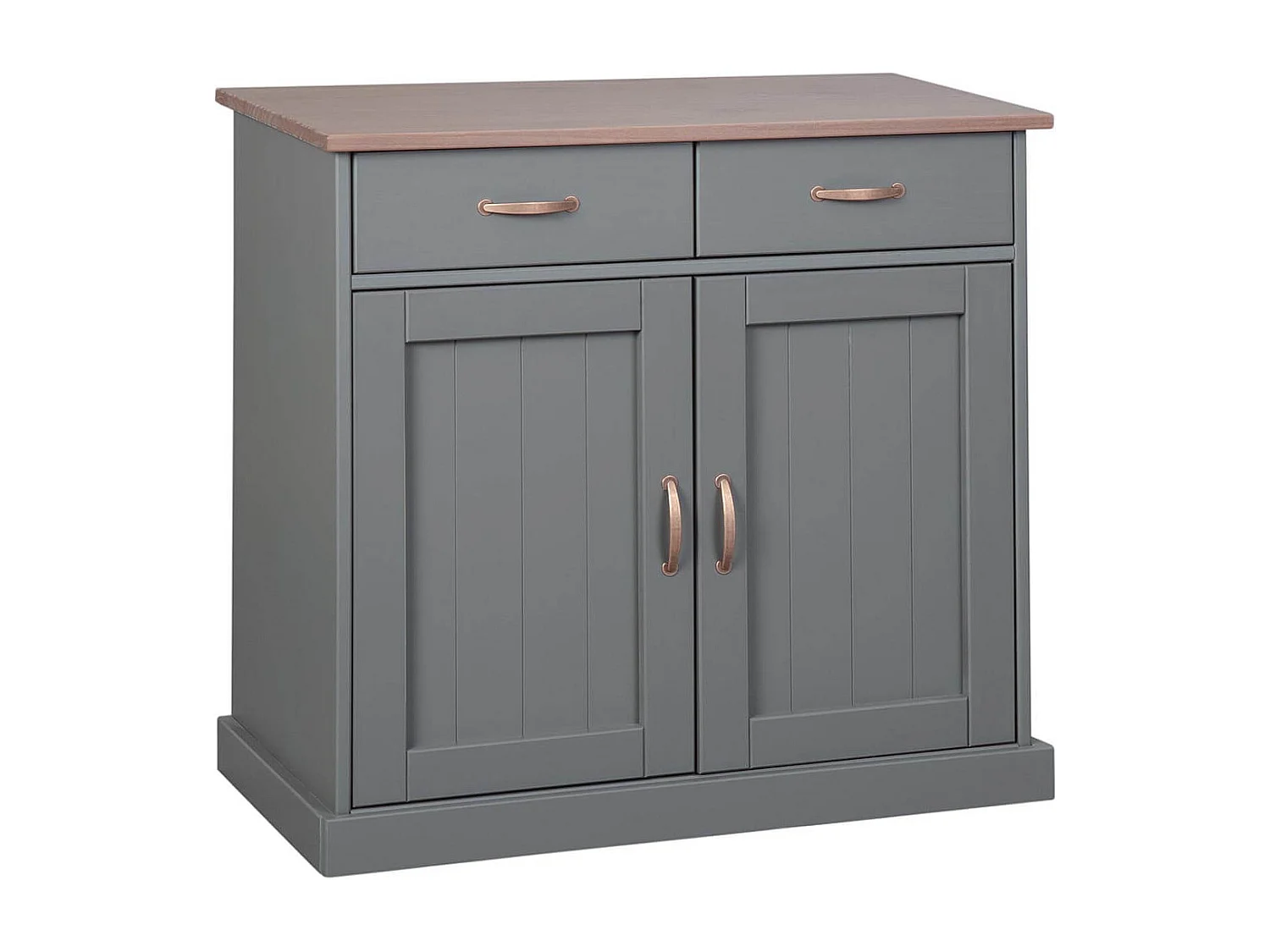 MELINA - Buffet 2 Portes 2 Tiroirs Coloris Gris