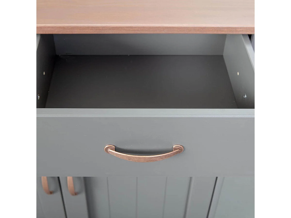 MELINA - Buffet 2 Portes 2 Tiroirs Coloris Gris