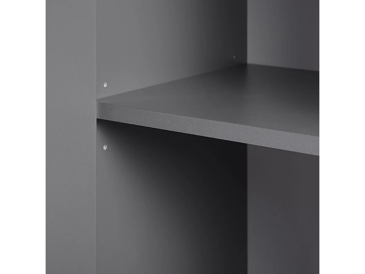 ZEINE - Buffet 2 Portes 4 Tiroirs Coloris Gris Graphite