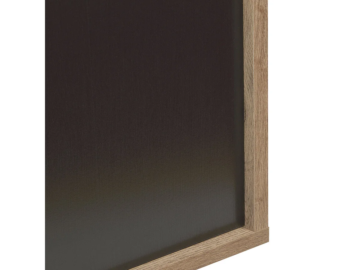 CARSON - Buffet 4 Portes 1 Tiroir Effet Bois Naturel et Noir