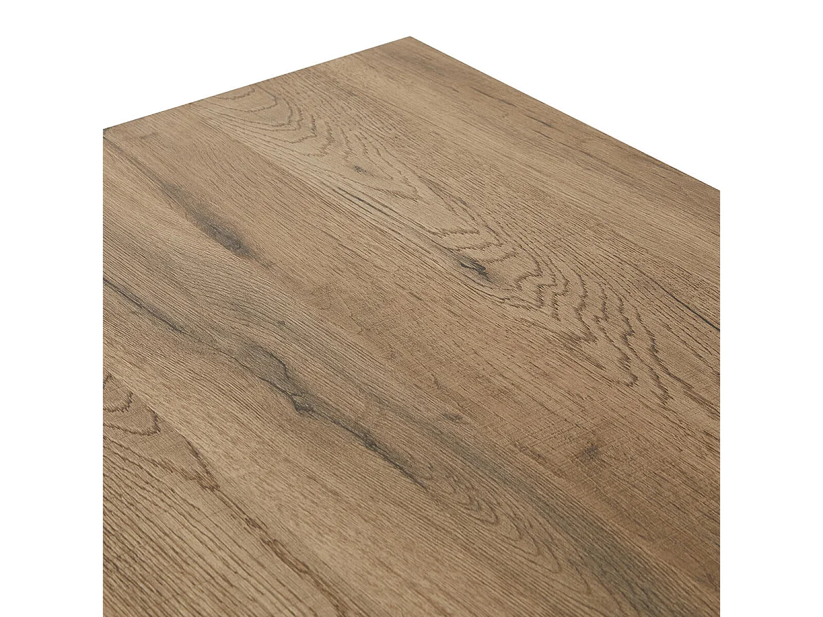 CARSON - Buffet 4 Portes 1 Tiroir Effet Bois Naturel et Noir