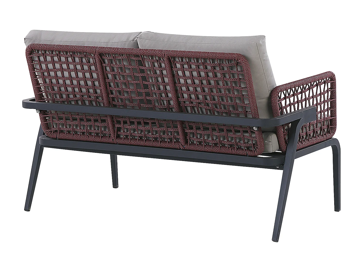 Ensemble de salon de jardin avec table 4 places SCIACCA Métal Gris