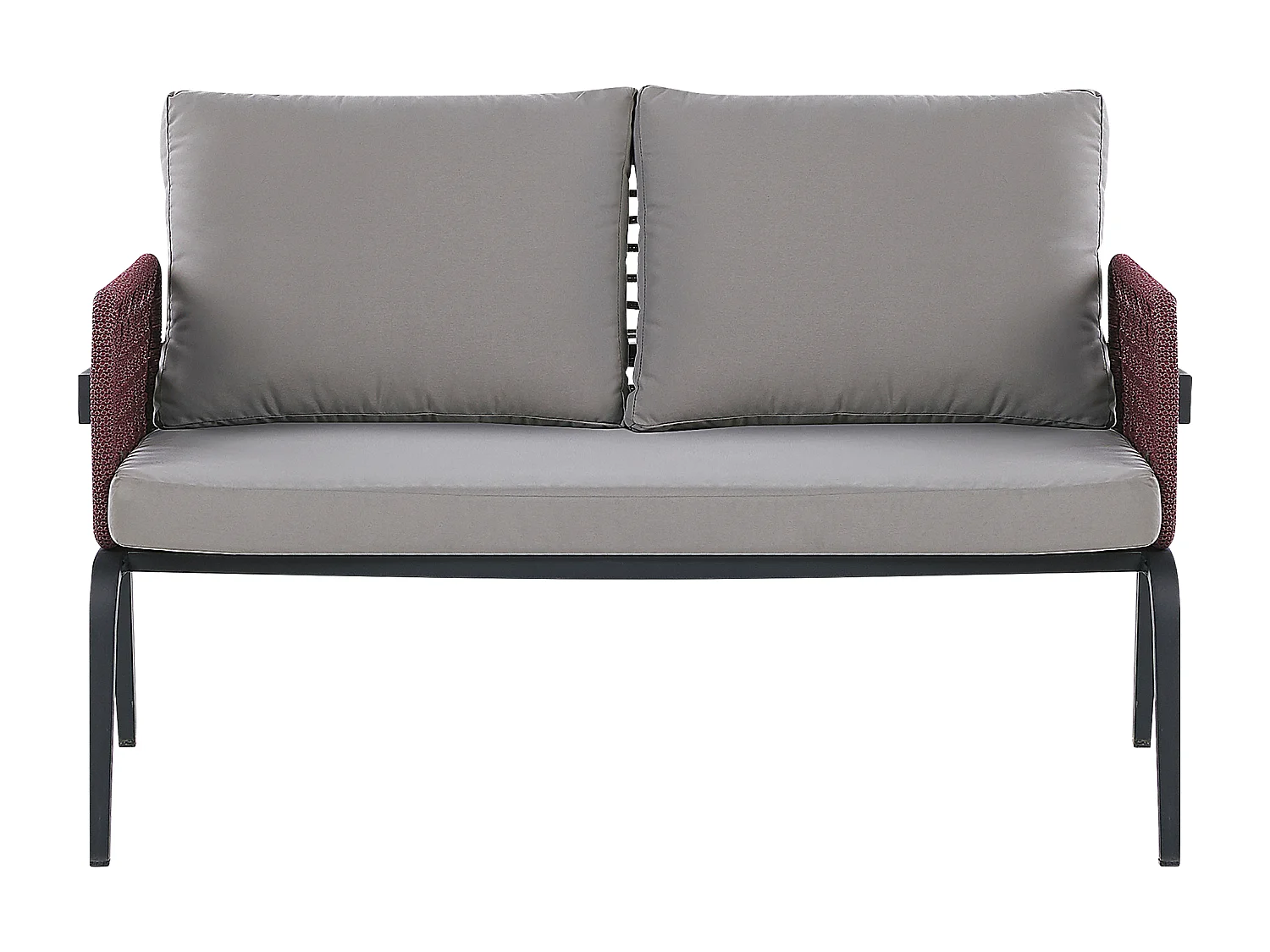 Conjunto de jardim com mesa 4 lugares SCIACCA Metal Cinzento