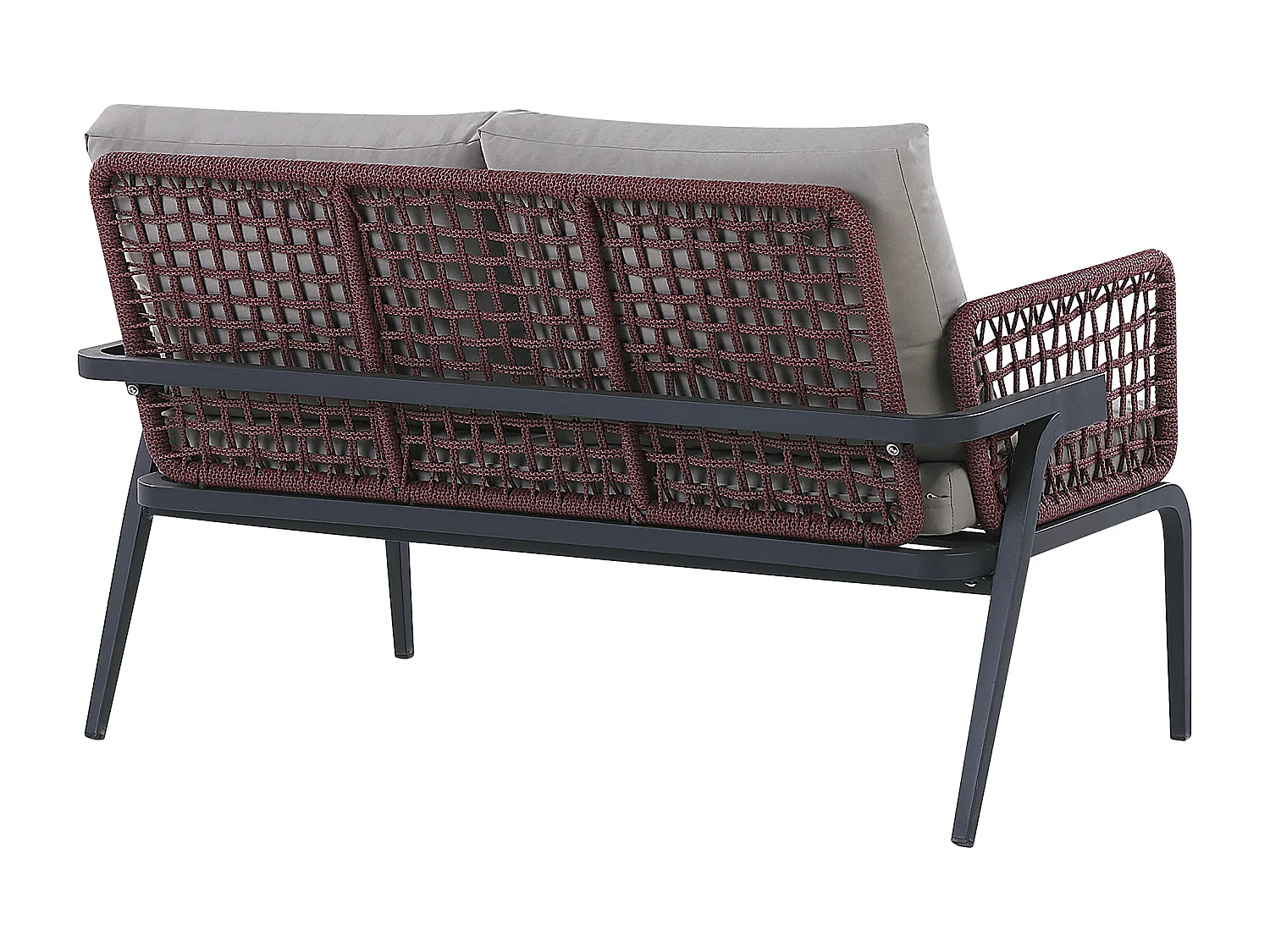 Conjunto de jardim com mesa 4 lugares SCIACCA Metal Cinzento