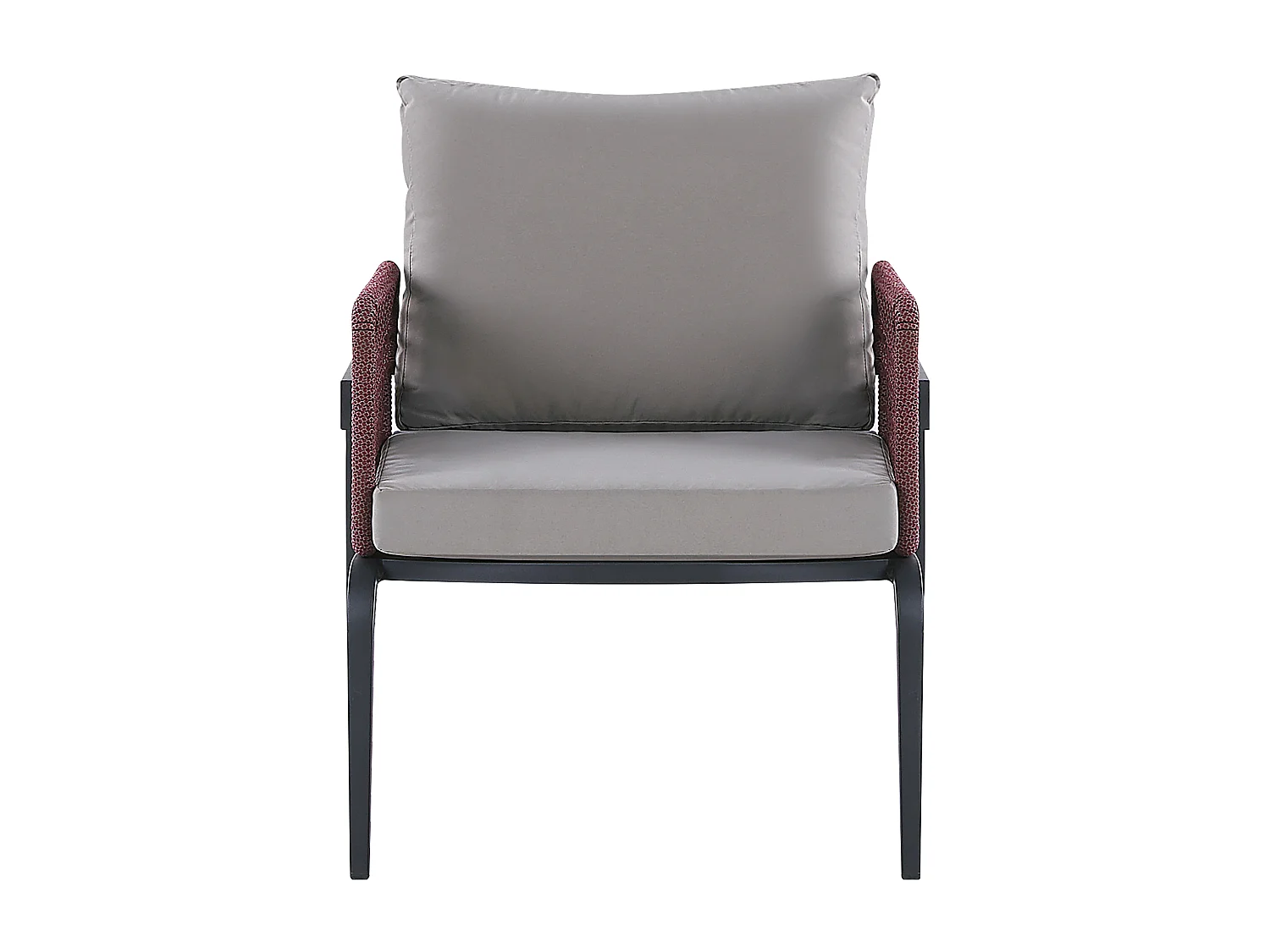 Conjunto de jardim com mesa 4 lugares SCIACCA Metal Cinzento