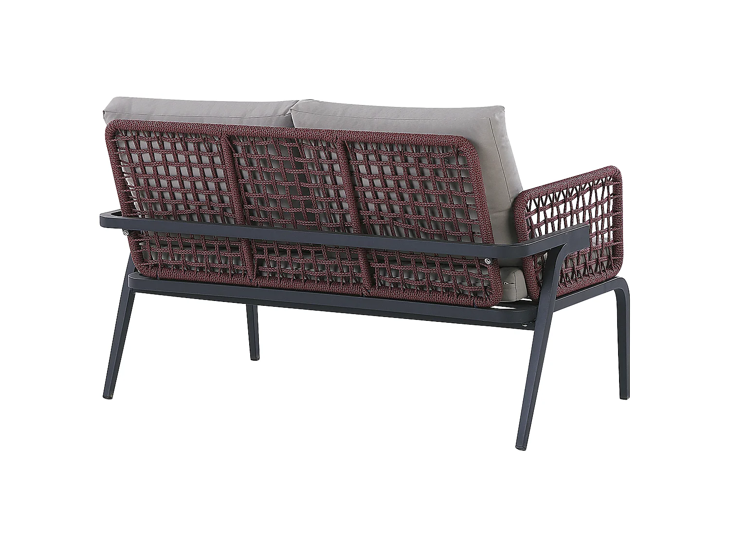 Lounge Set mit Tisch 4-Sitzer SCIACCA Metall Grau