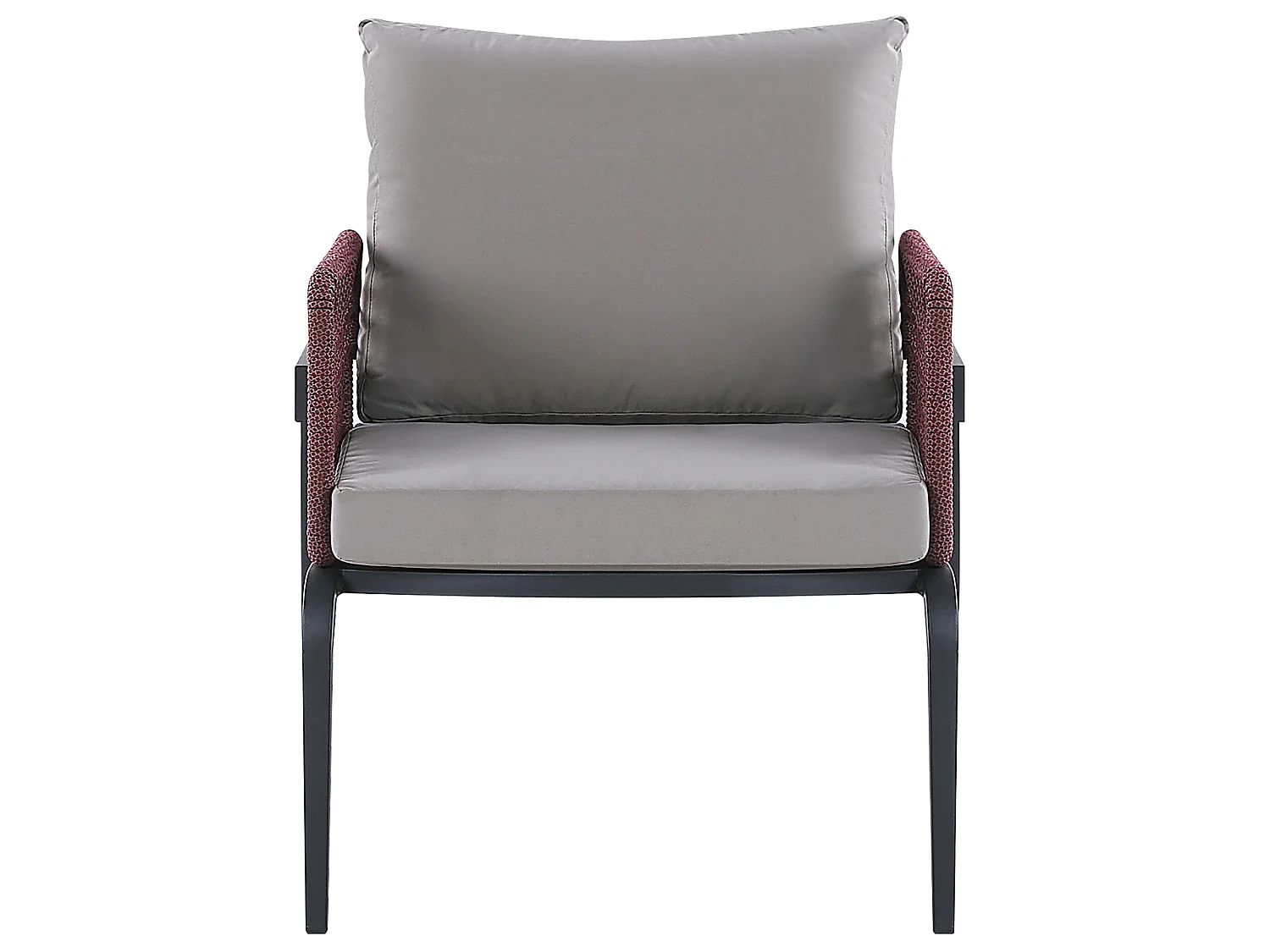 Lounge Set mit Tisch 4-Sitzer SCIACCA Metall Grau