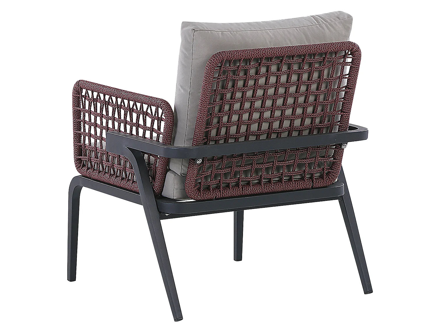 Lounge Set mit Tisch 4-Sitzer SCIACCA Metall Grau