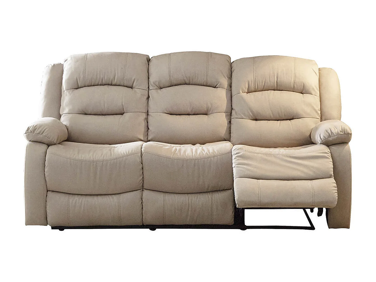 JANS - Canapé Relax Manuel 3 Places + Fauteuil Relax