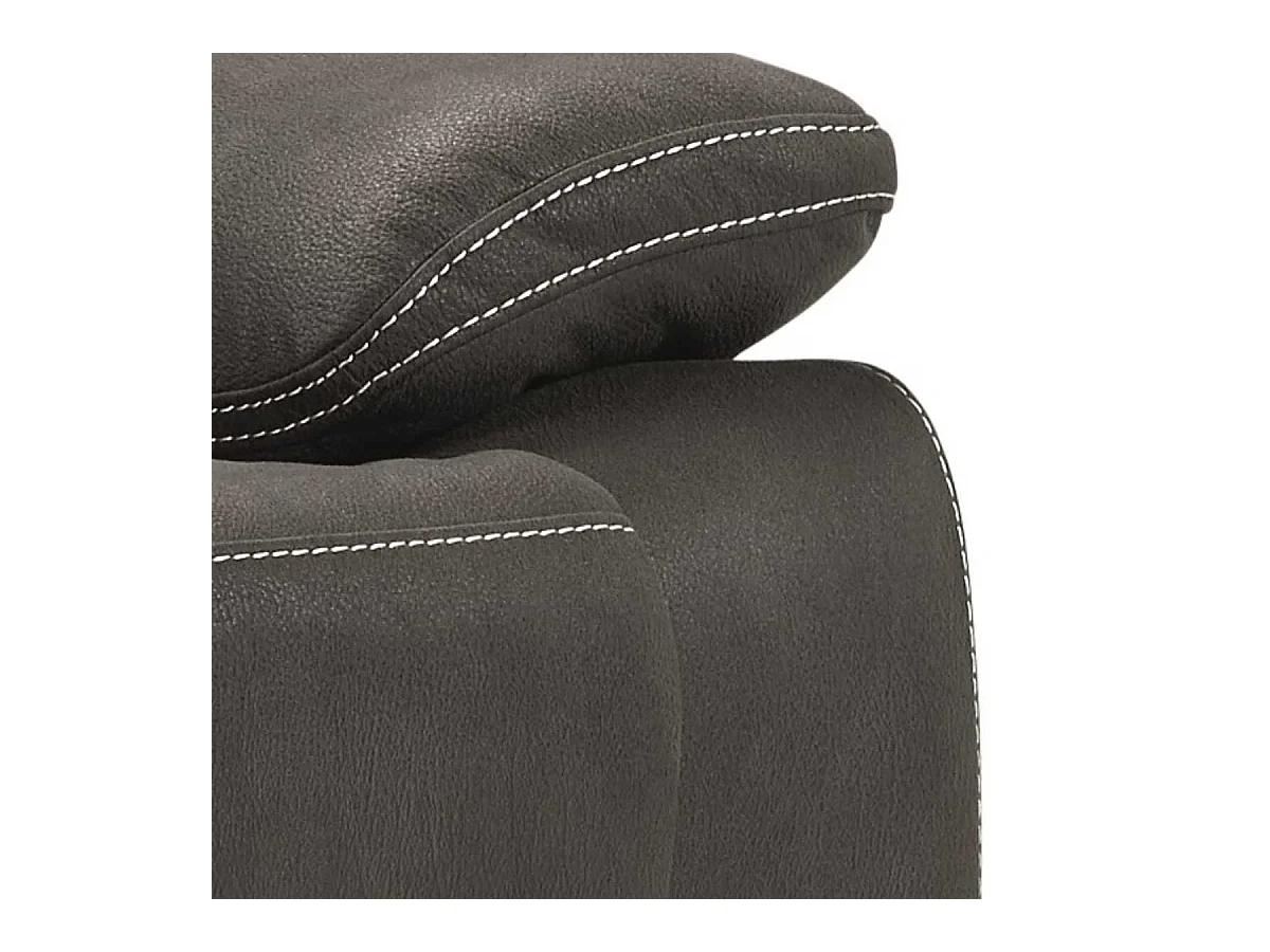 FABARES - Canapé Relax Electrique 3 Places Gris
