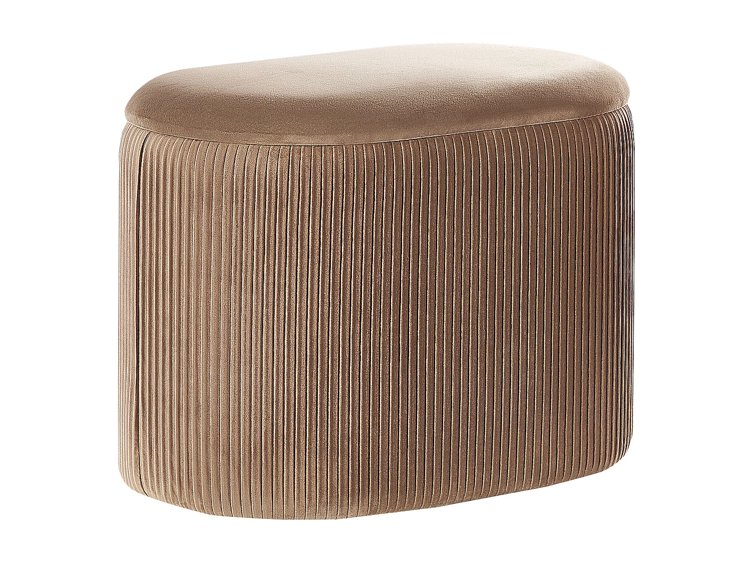Pouf de rangement RICHLAND Velours Beige