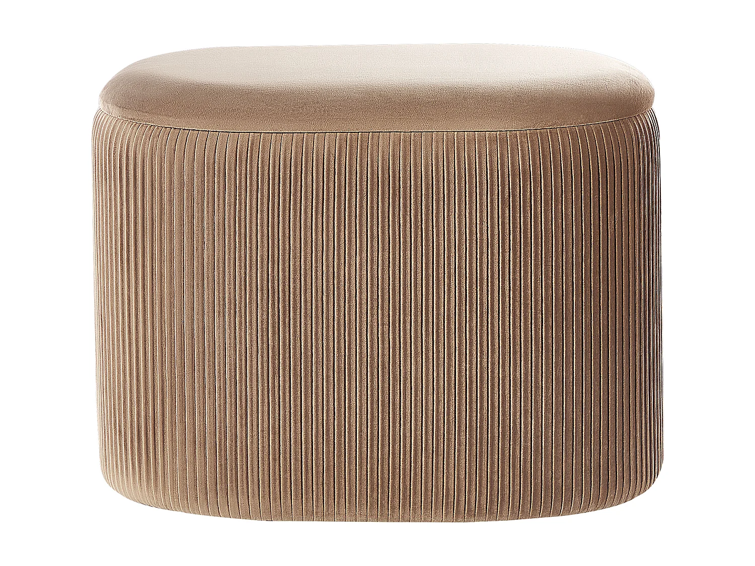 Pouf de rangement RICHLAND Velours Beige