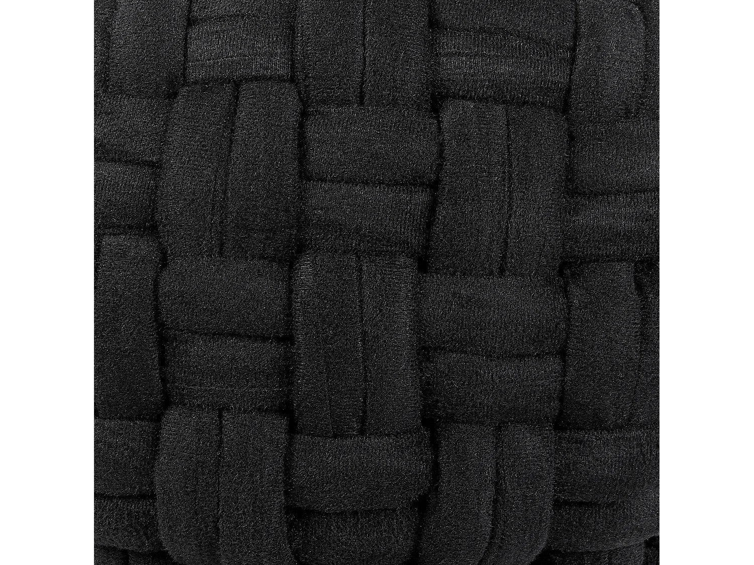 Poef HOPA Fluweel Zwart 45 cm 45 cm 35 cm