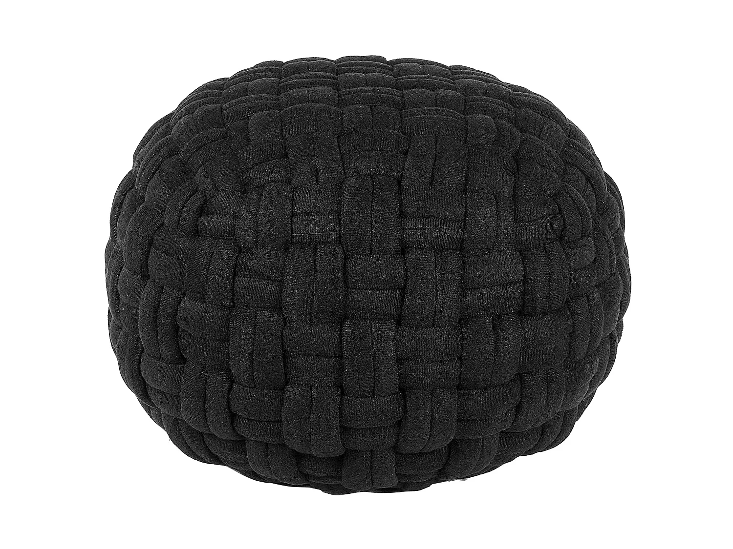 Pouf HOPA Samtstoff Schwarz 45 cm 45 cm 35 cm