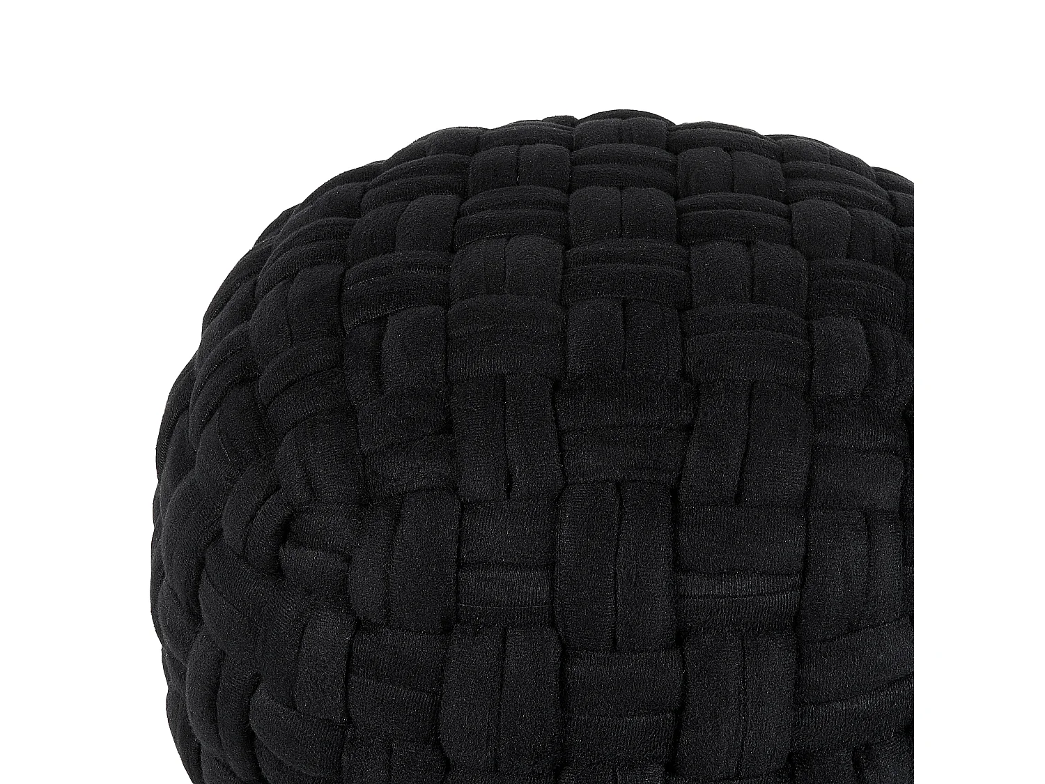 Pouf HOPA Samtstoff Schwarz 45 cm 45 cm 35 cm