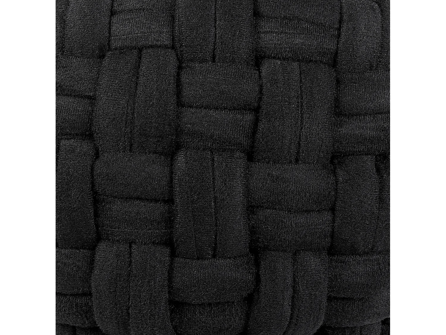Poef HOPA Fluweel Zwart 45 cm 45 cm 35 cm