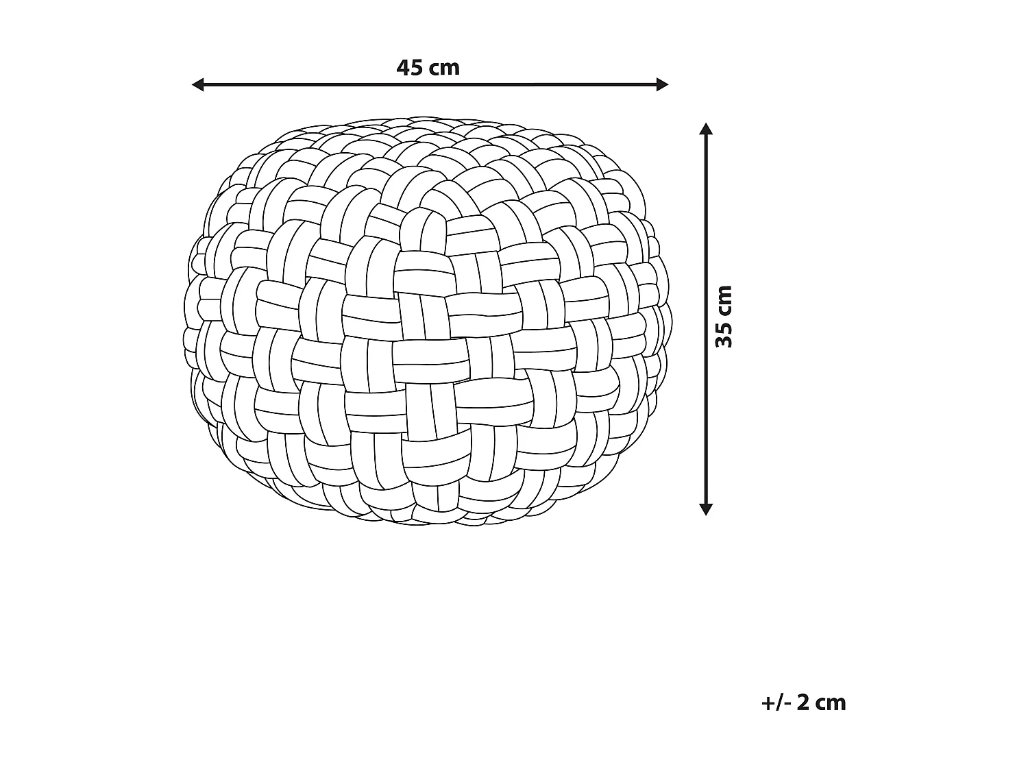 Pouf HOPA Samtstoff Rot 45 cm 45 cm 35 cm
