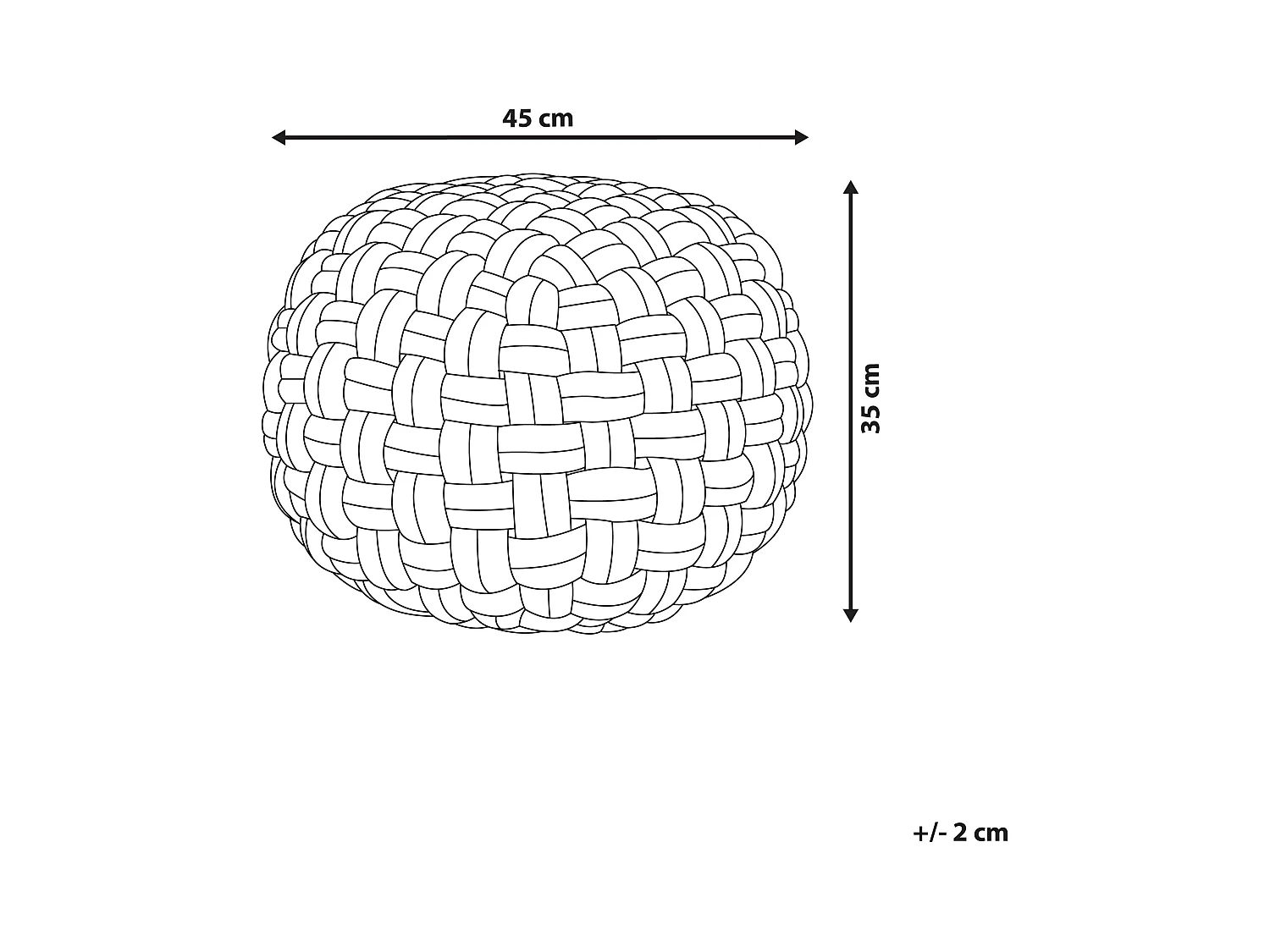 Pouf HOPA Velours Rouge