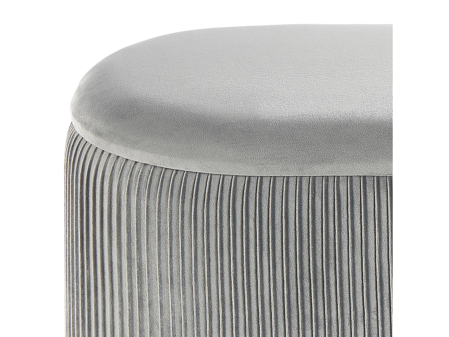 Pouf de rangement RICHLAND Velours Gris clair