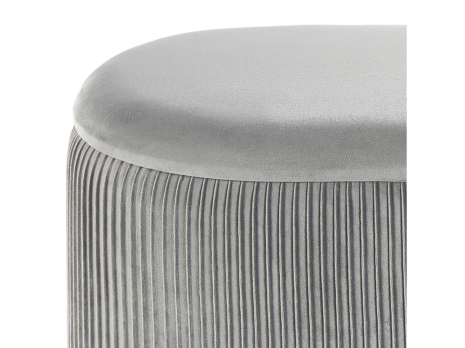 Pouf de rangement RICHLAND Velours Gris clair