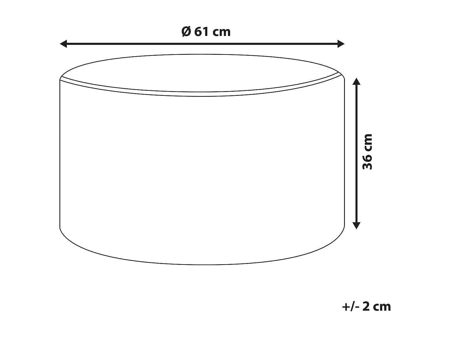 Puf MILLEN Terciopelo Naranja 61 cm 61 cm 36 cm