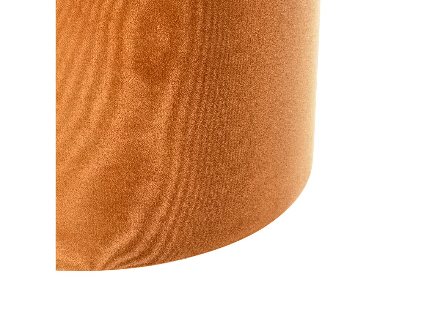 Puf MILLEN Welur Pomarańczowy 61 cm 61 cm 36 cm