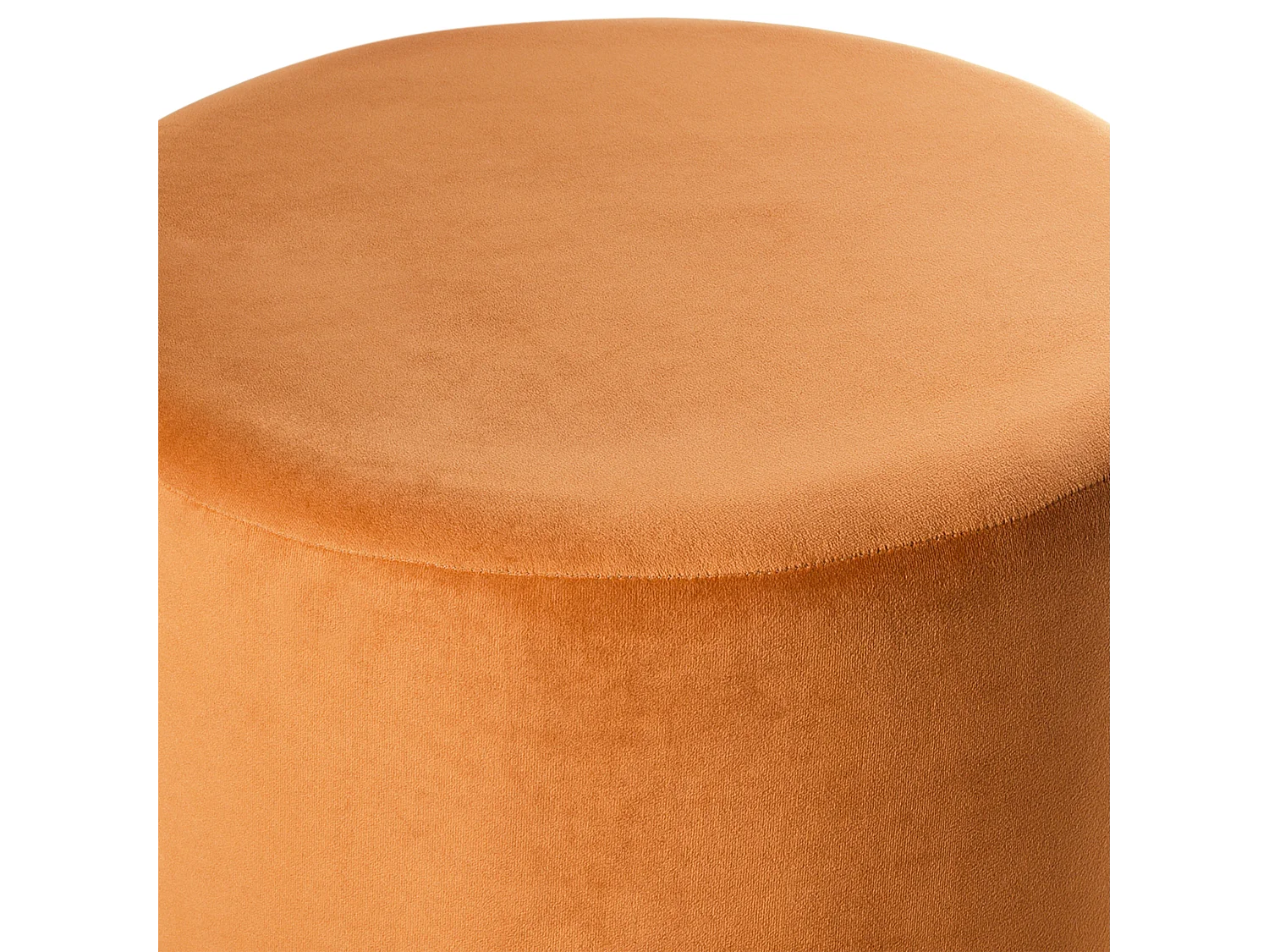 Poef MILLEN Fluweel Oranje 61 cm 61 cm 36 cm