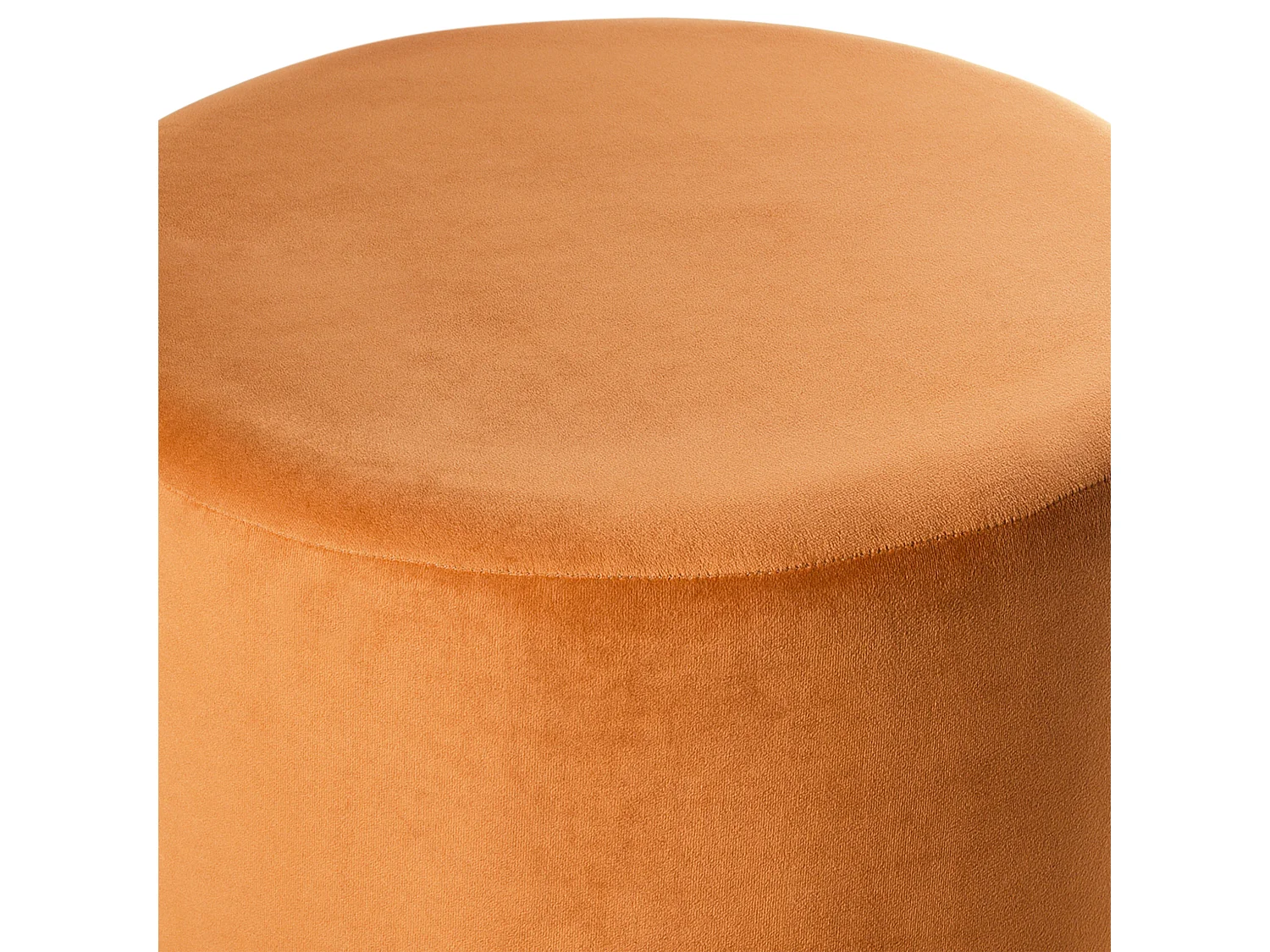 Poef MILLEN Fluweel Oranje 61 cm 61 cm 36 cm