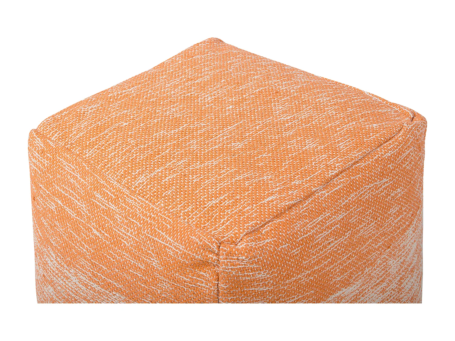 Pouf Sitzpouf Fußstütze Baumwolle orange modern Hirri