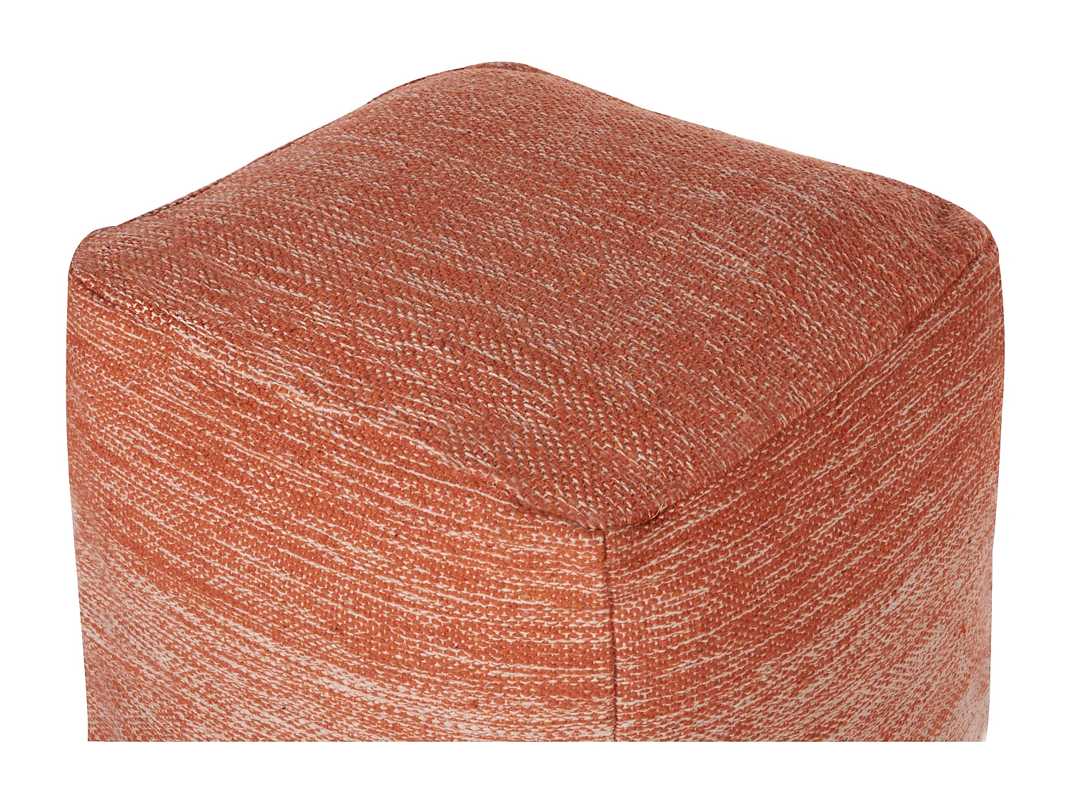 Pouf Sitzpouf Fußstütze Baumwolle orange modern Hirri