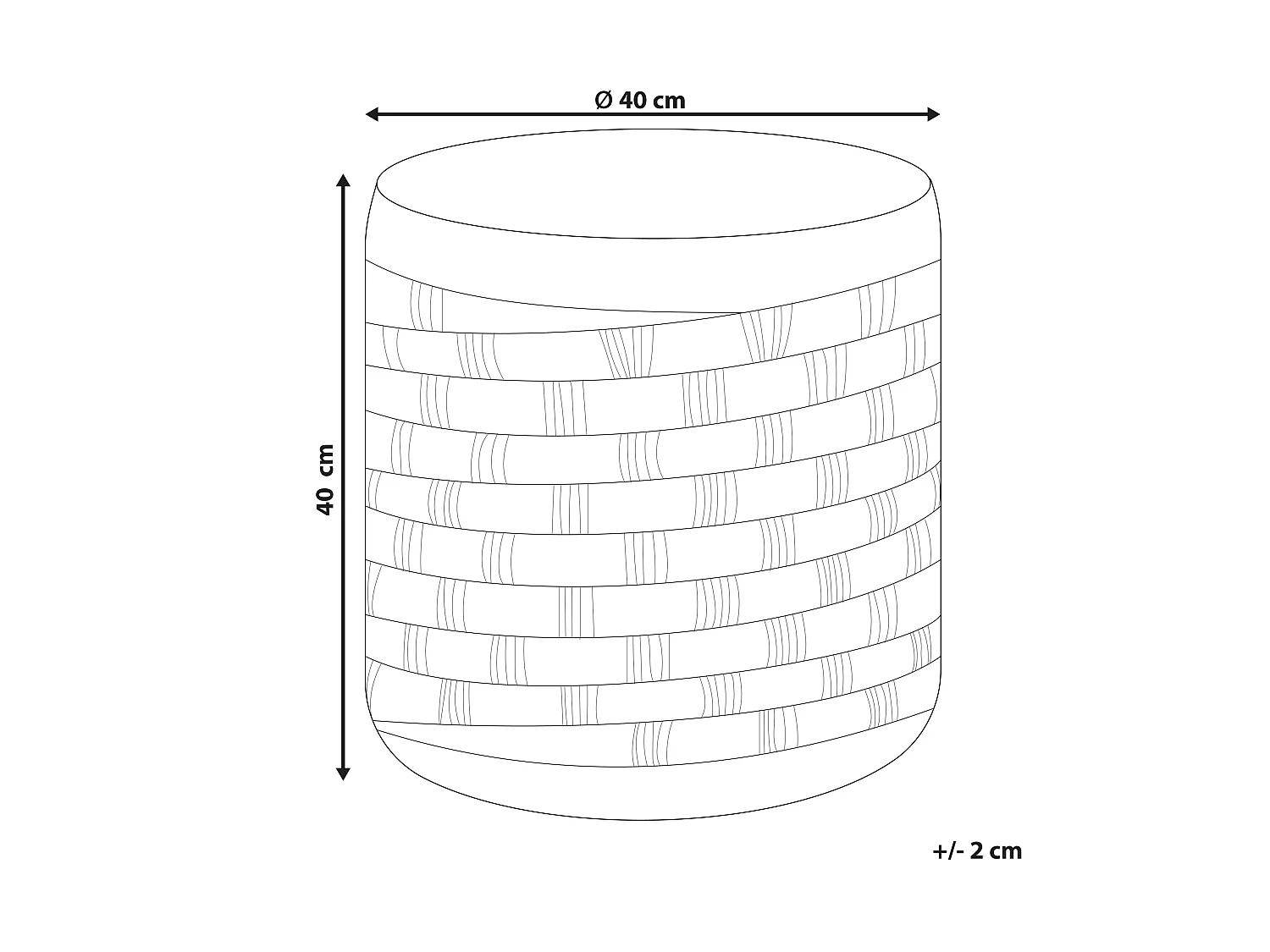Pouf BASSLET Osier Beige