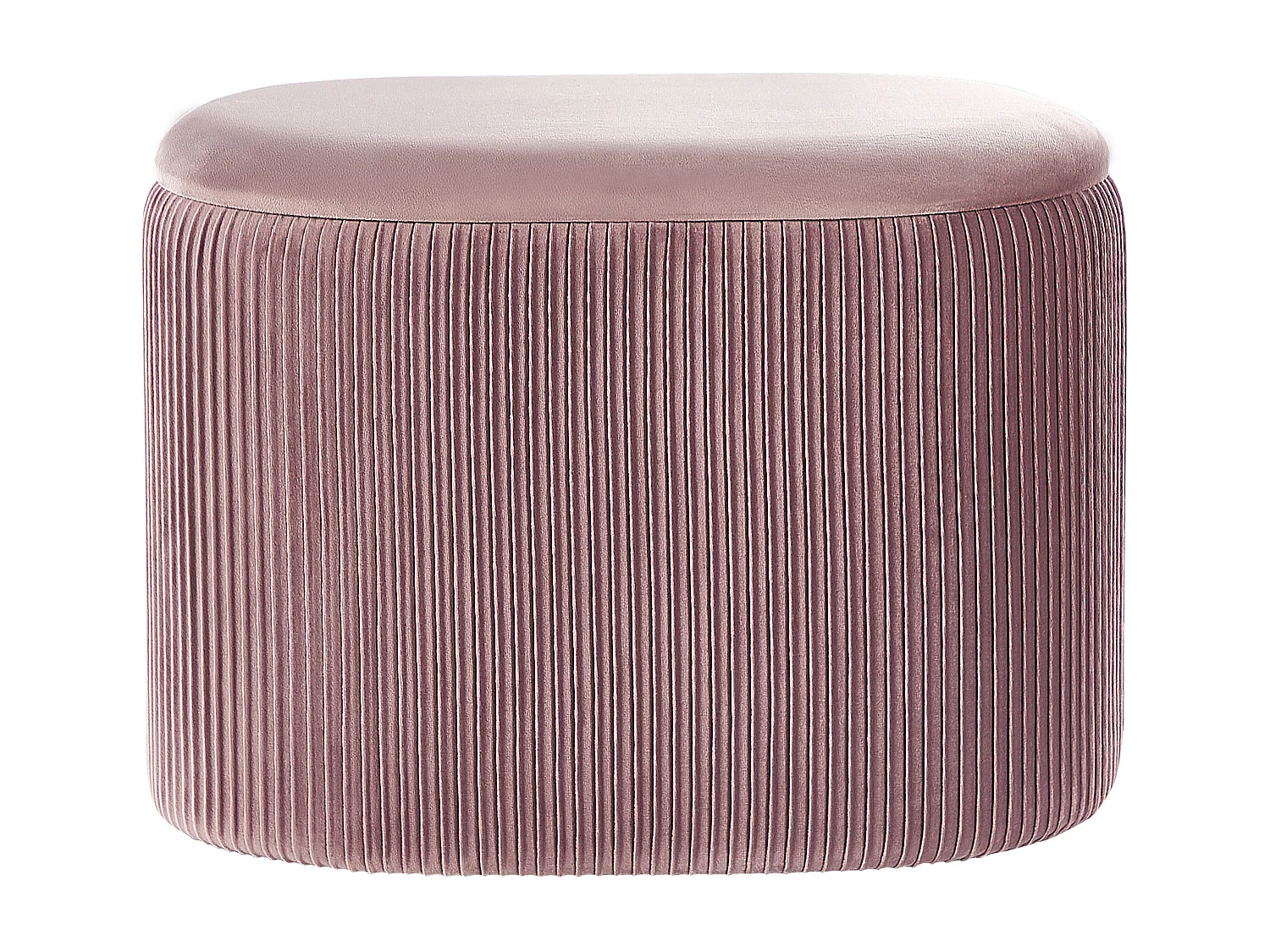 Pouf contenitore RICHLAND Velluto Rosa 55 cm 35 cm 41 cm