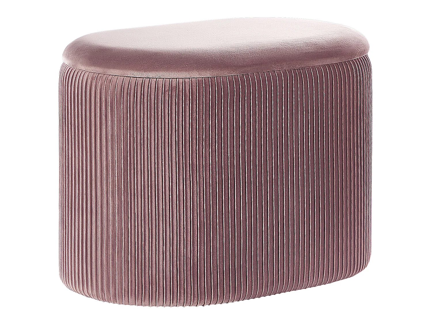 Pouf de rangement RICHLAND Velours Rose 55 cm 35 cm 41 cm