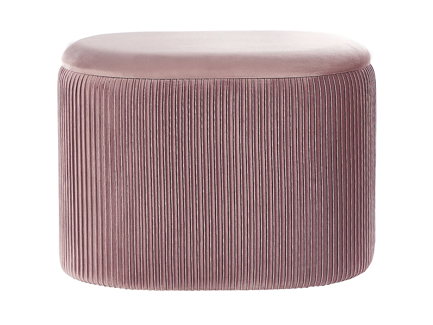 Pouf de rangement RICHLAND Velours Rose 55 cm 35 cm 41 cm