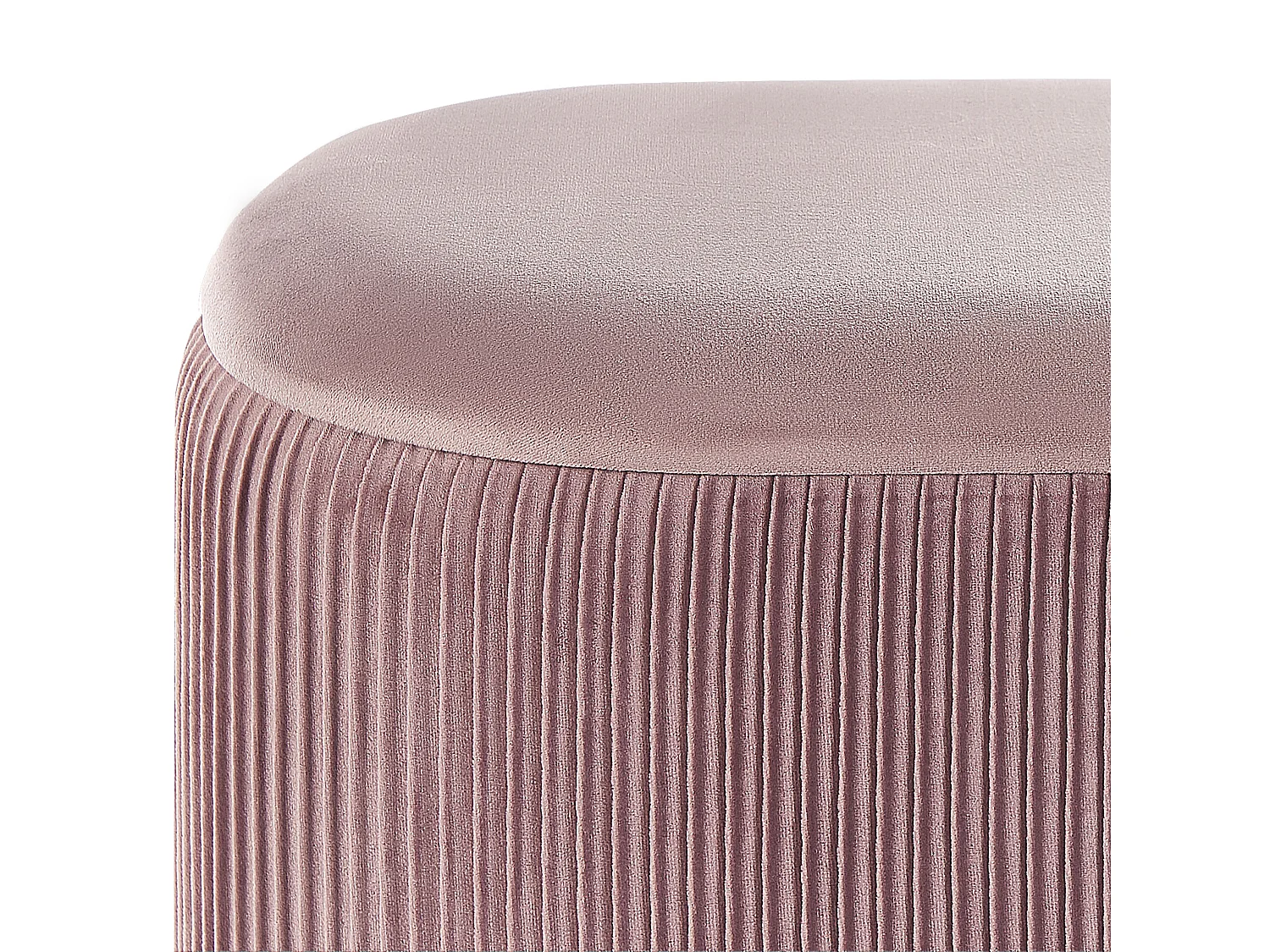 Pouf de rangement RICHLAND Velours Rose 55 cm 35 cm 41 cm