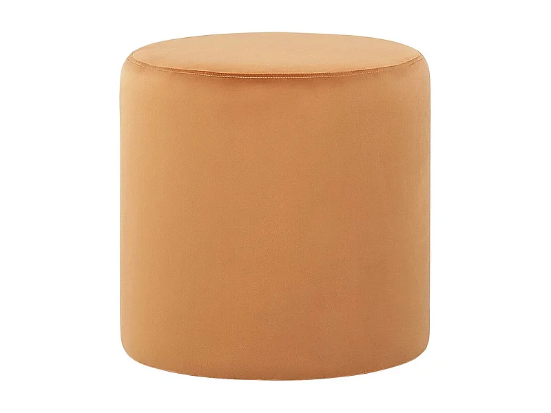 Pouf Samtstoff orange rund ⌀ 47 cm LOVETT