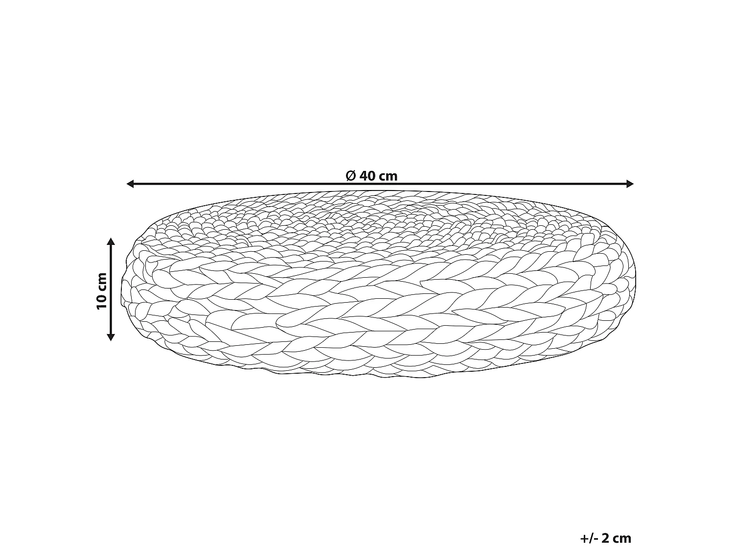 Poef WAHOO Beige 40 cm 40 cm 10 cm