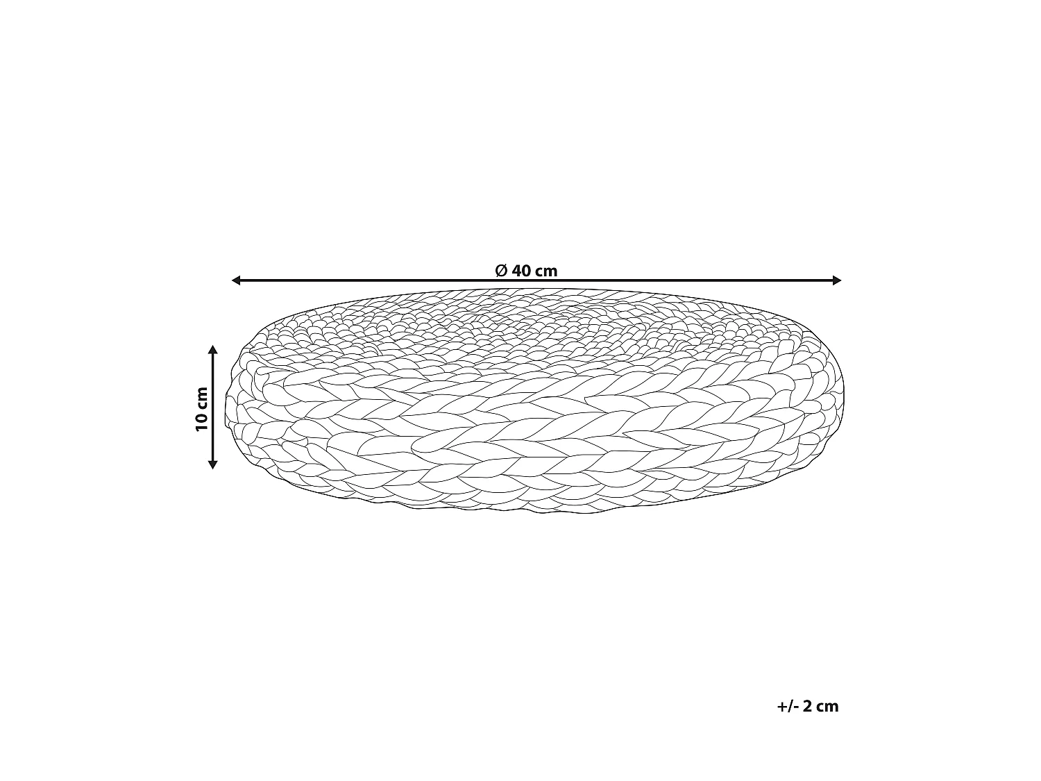 Pouf WAHOO Fibre de jacinthe d'eau Beige