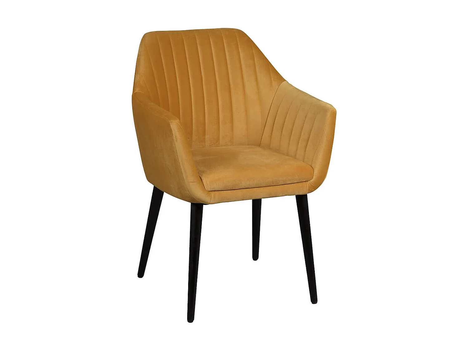 HETA - Lot de 2 Fauteuils Jaunes Piètement Noir