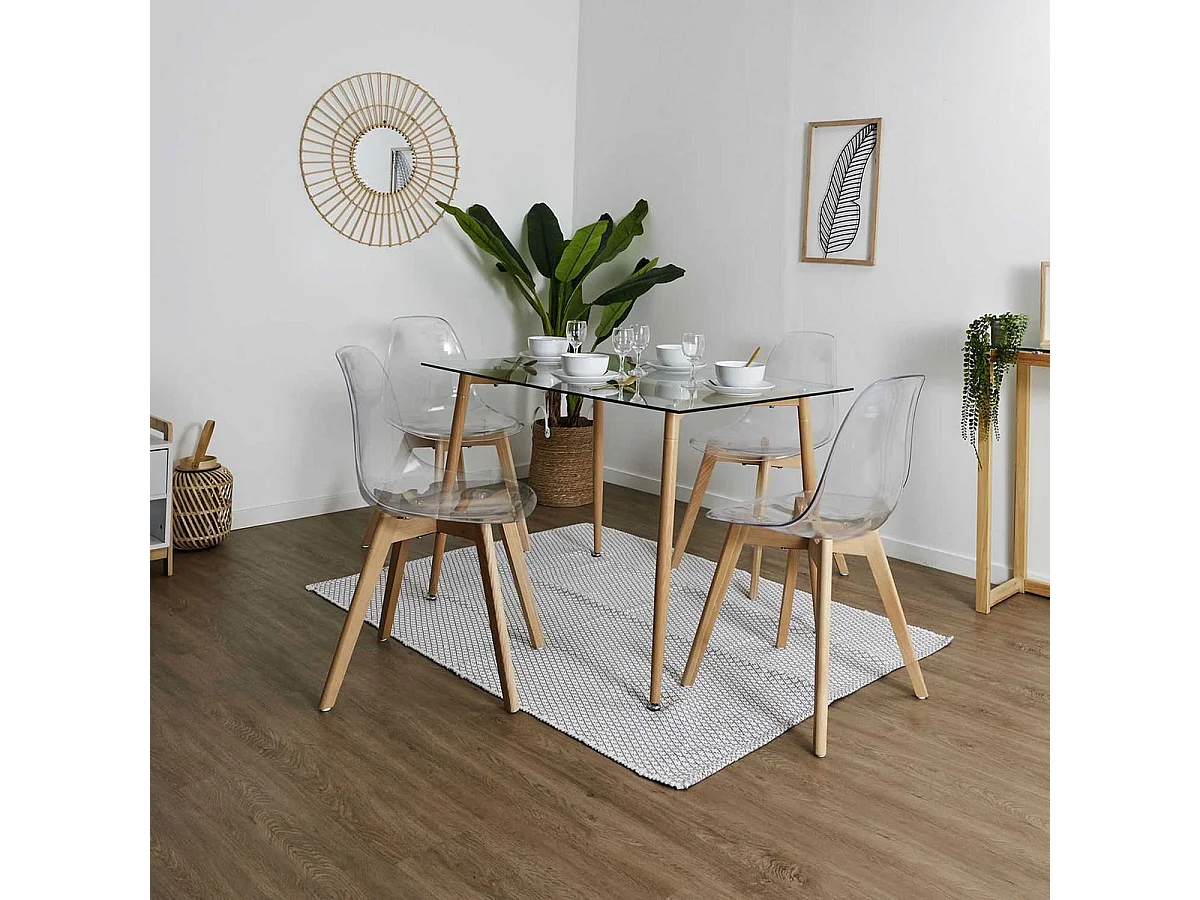 OKOA - Lot de 2 Chaises Transparentes