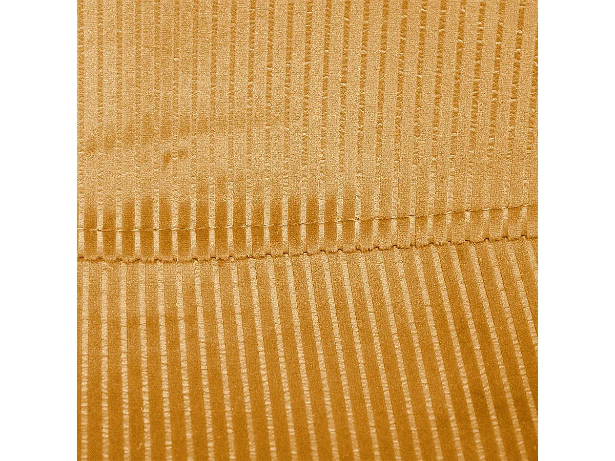 ALESSIA - Lot de 4 Chaises Velours Côtelé Jaune Moutarde