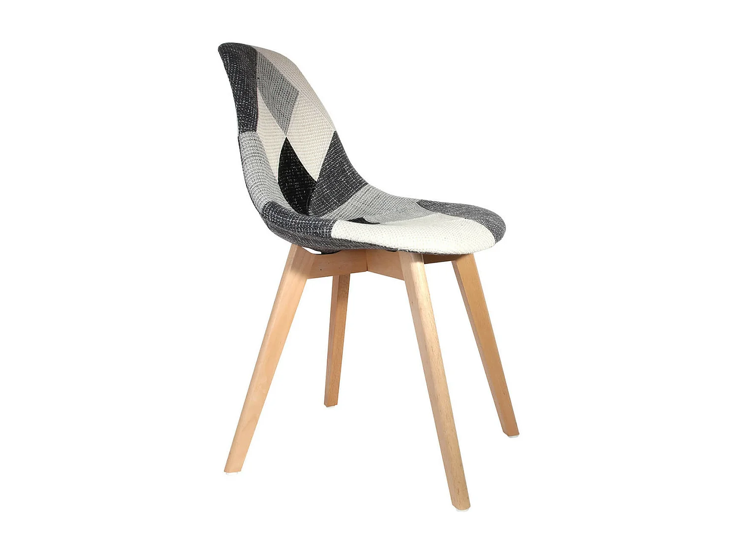 MOZAIK - Lot de 2 Chaises Scandinaves Noires et Blanches