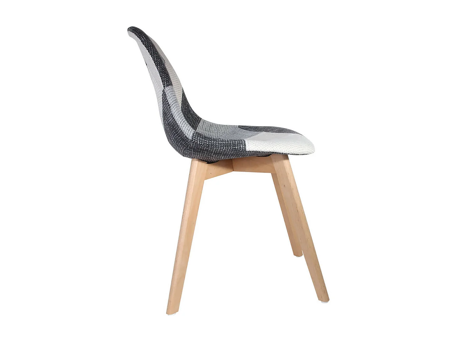 MOZAIK - Lot de 2 Chaises Scandinaves Noires et Blanches