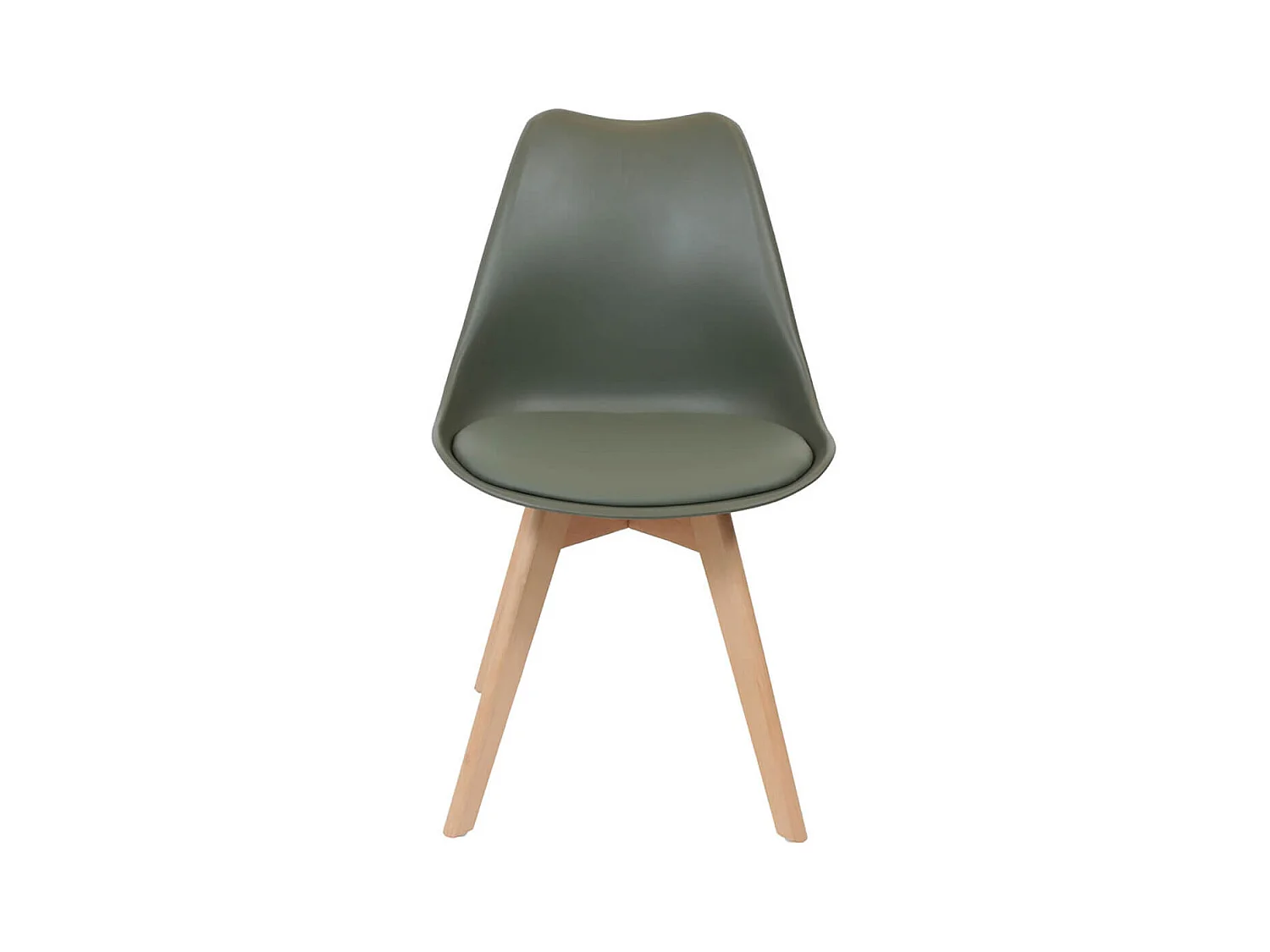 MEDALINE - Lot de 6 Chaises Scandinaves Kaki