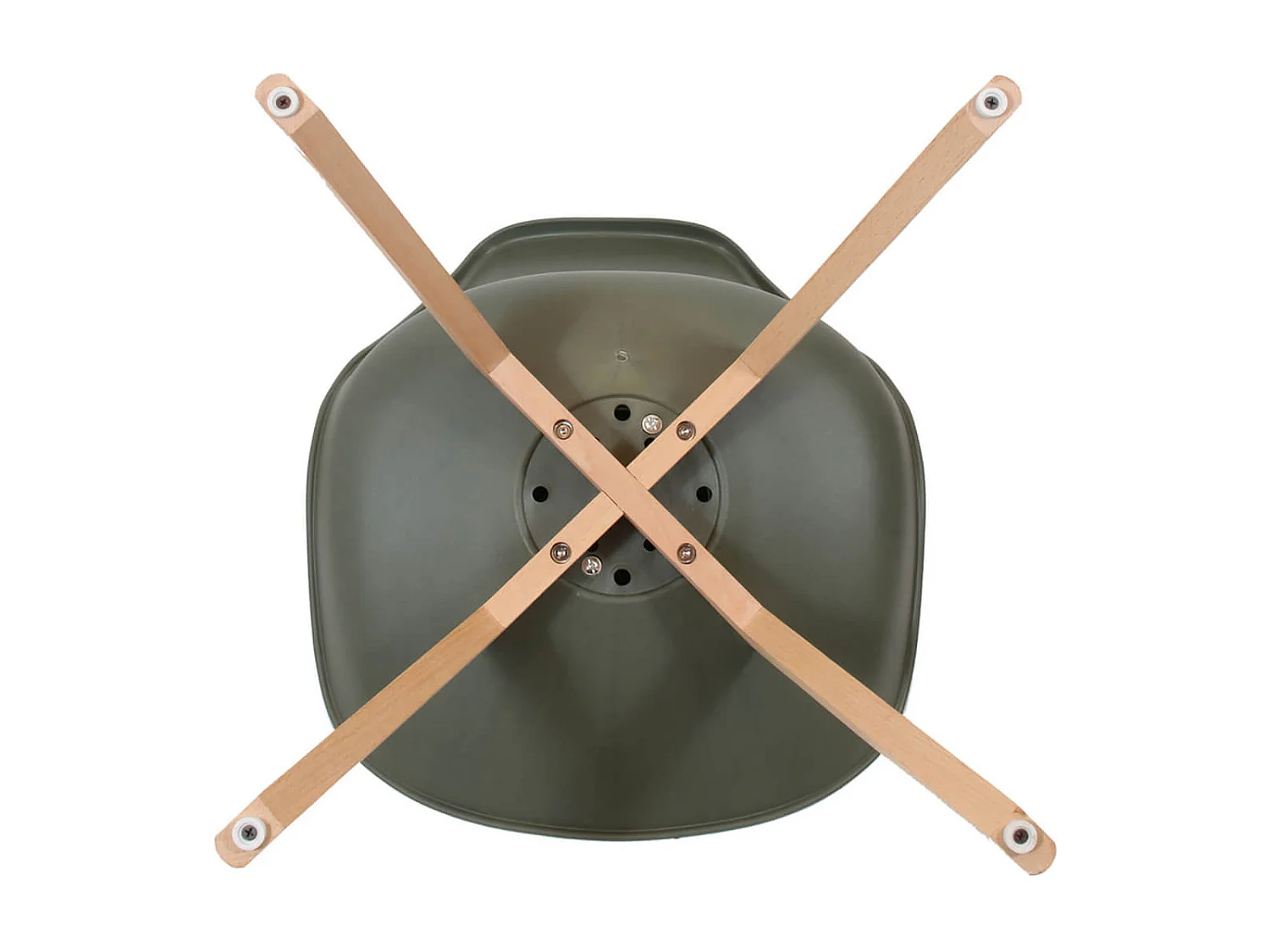 MEDALINE - Lot de 6 Chaises Scandinaves Kaki